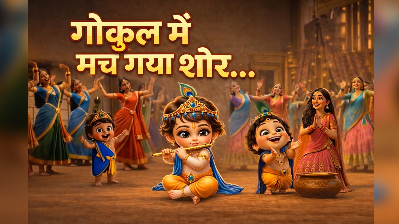 गोकुल में मच गया शोर… आया रे माखन चोर 🙏 | Radha Krishna Dance | Krishna Bhajan 2026
