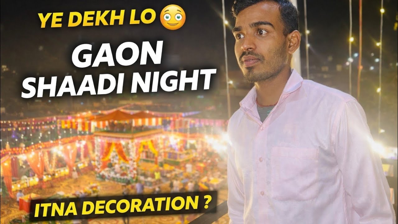 “Ye Gaon Ki Shaadi Nahi Lag Rahi 😳 Full Light Show!” #gaonshadi #villagelife #nightwedding