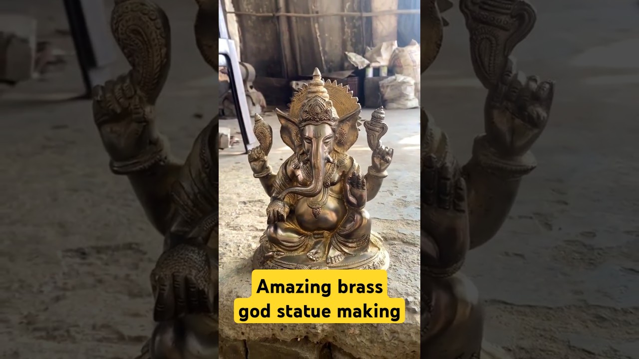 Brass god making at Indian factory 🧐👌🙏#shortsfeeds #youtubeshorts #shortsviral