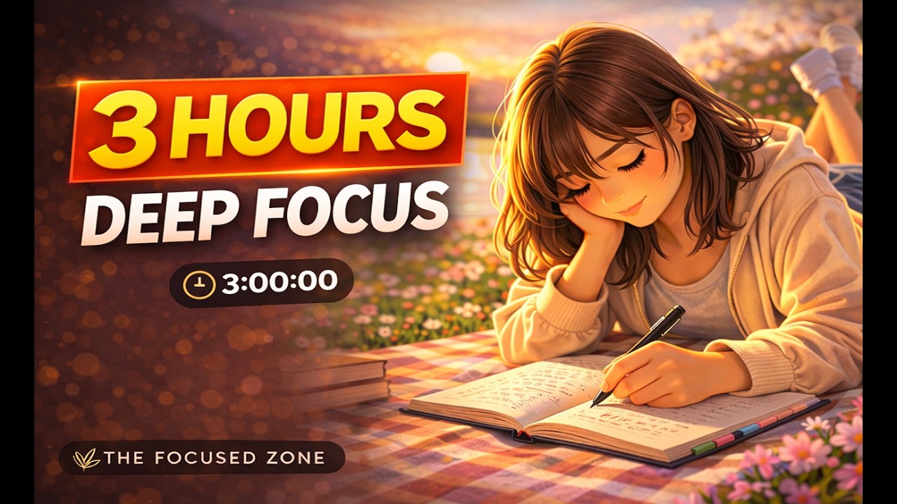 Study With Me – 3 Hour Deep Focus Session 🌿 No Distractions