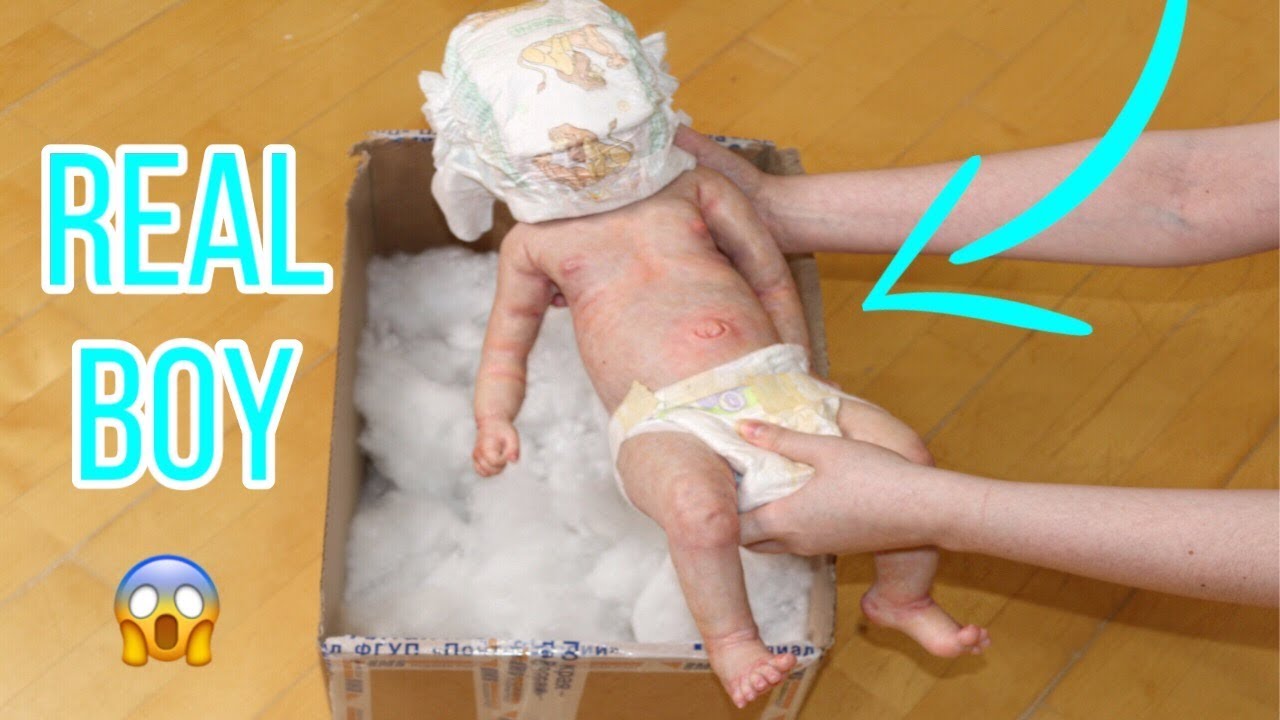 Распаковка мальчика из силикона / Silicone Baby Box Opening The most Realistic Baby