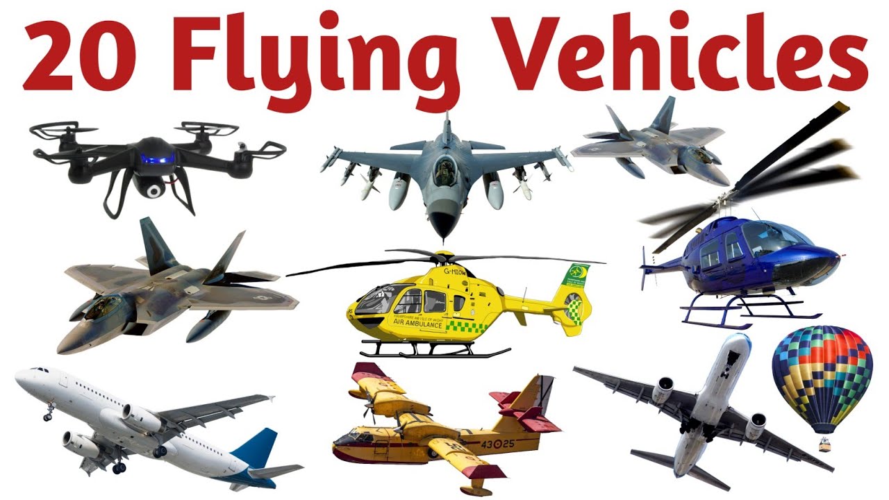 20 Flying Vehicles Names For Kids | Kids Learning Video #kidseducation #kidslearning 
