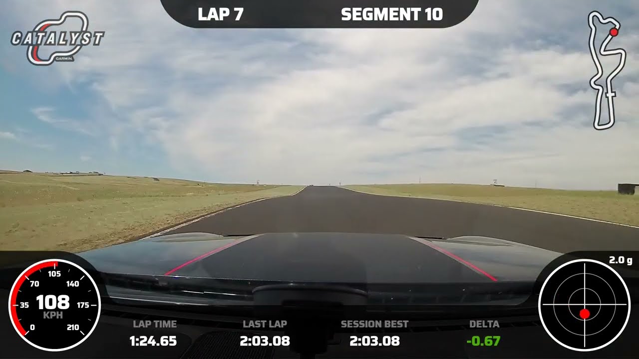 Ford Mustang Mach1 | Lap around Oregon Raceway (ORP) CW | 02:02.43