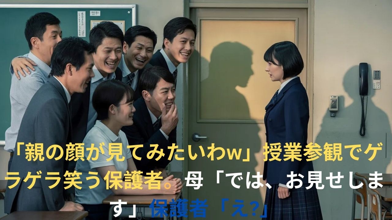 「親の顔が見てみたいわw」授業参観で嘲笑う保護者。母「では…お見せします」その瞬間、教室が静まり返った
