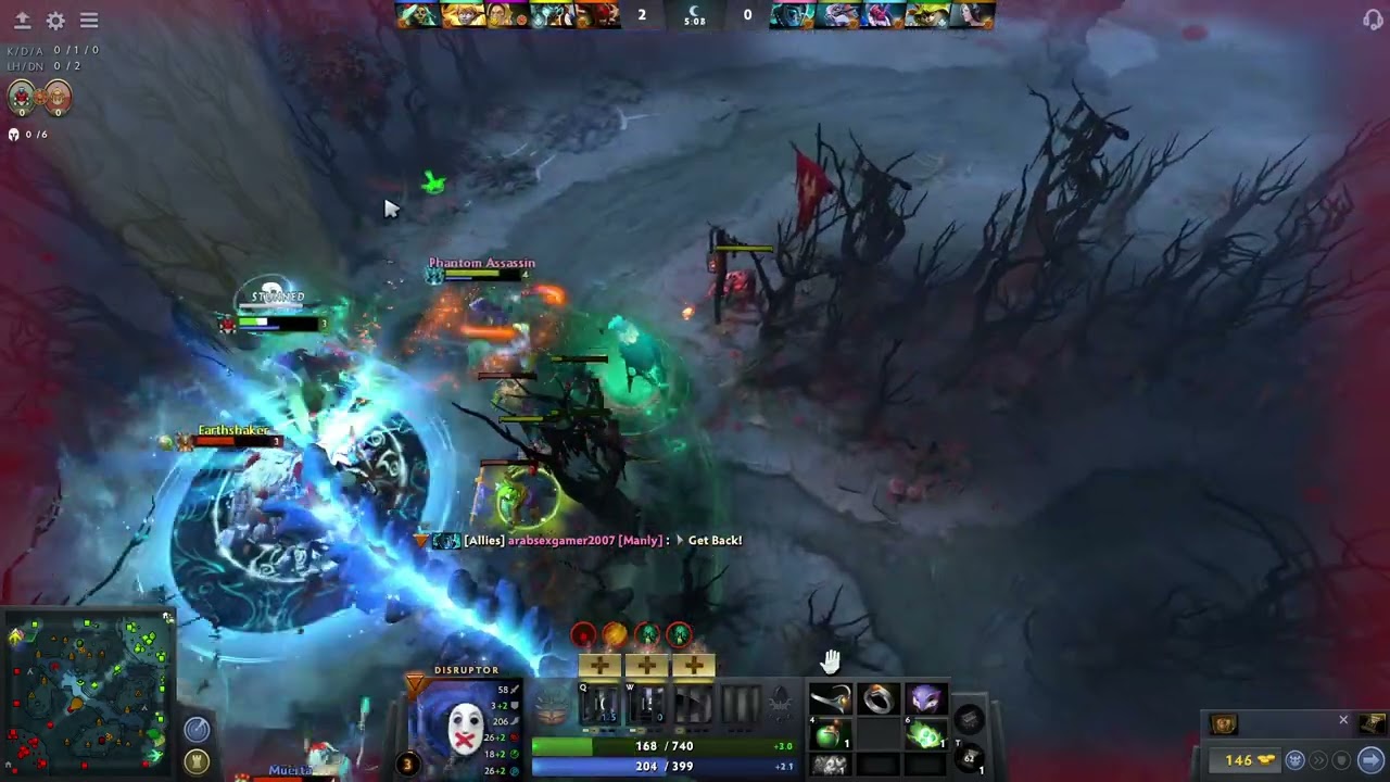 DOTA 2 - Unranked - Disruptor - Safelane Support