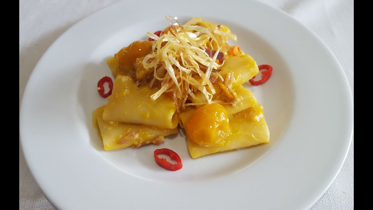 PACCHERI CON DATTERINI GIALLI E SPECK⭐RITA CHEF.