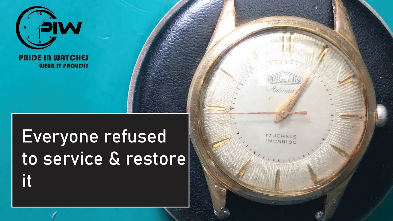 Vintage Angelus Watch Service & Restoration (ETA-1256) | ASMR