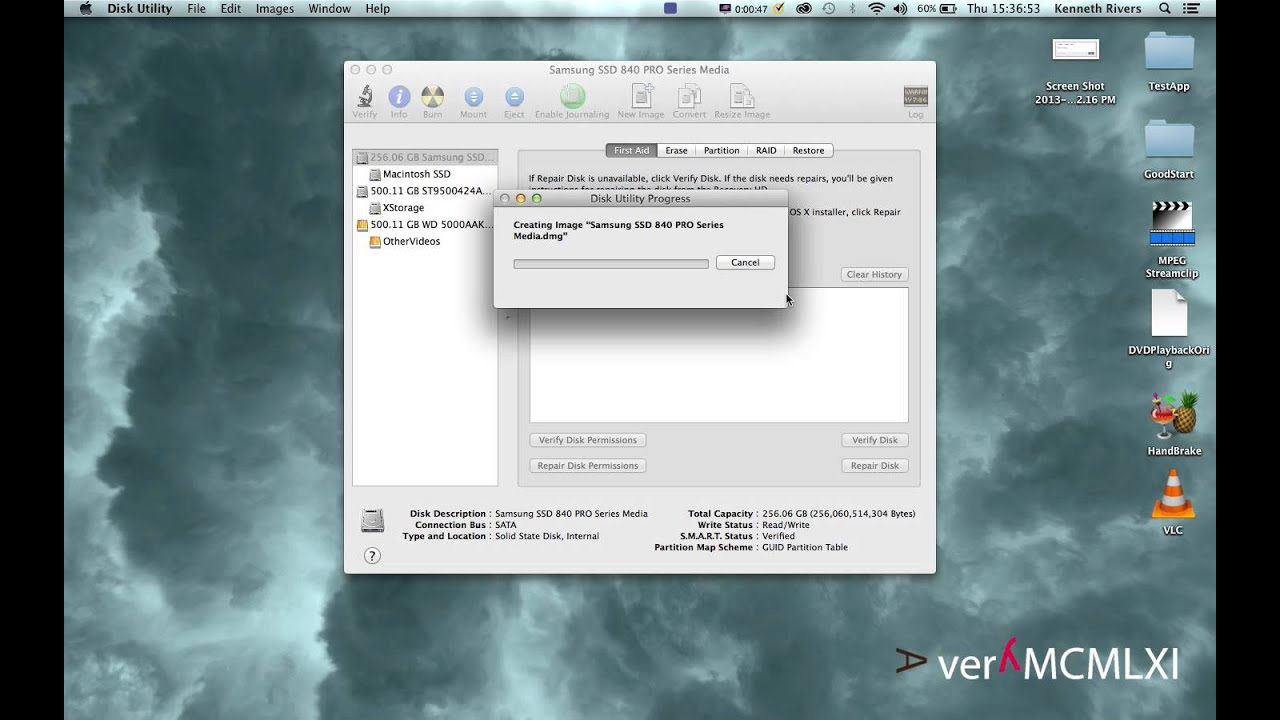 How to create a disk image using disk utility