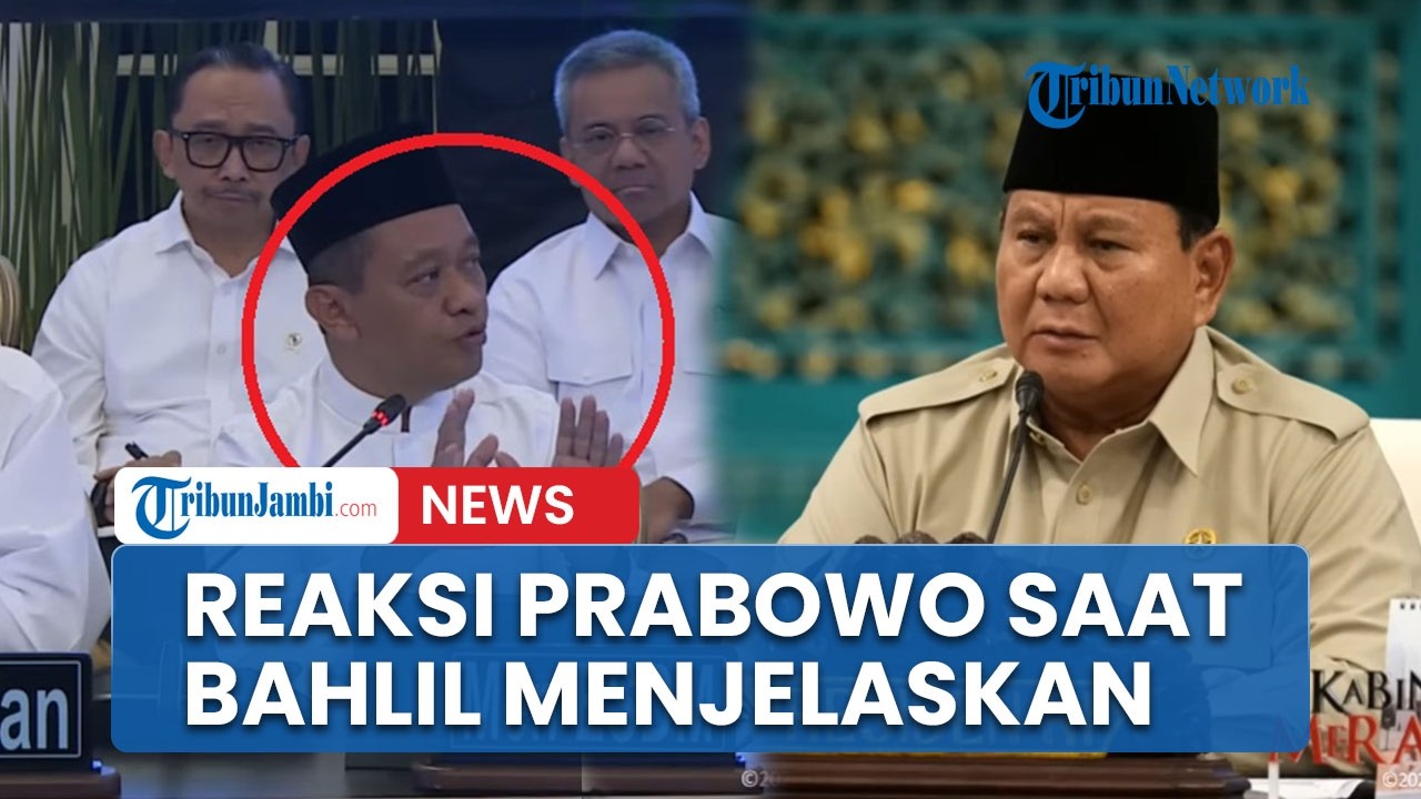 Ekspresi Bahlil saat Prabowo Tanggapi Penjelasannya dalam Rapat