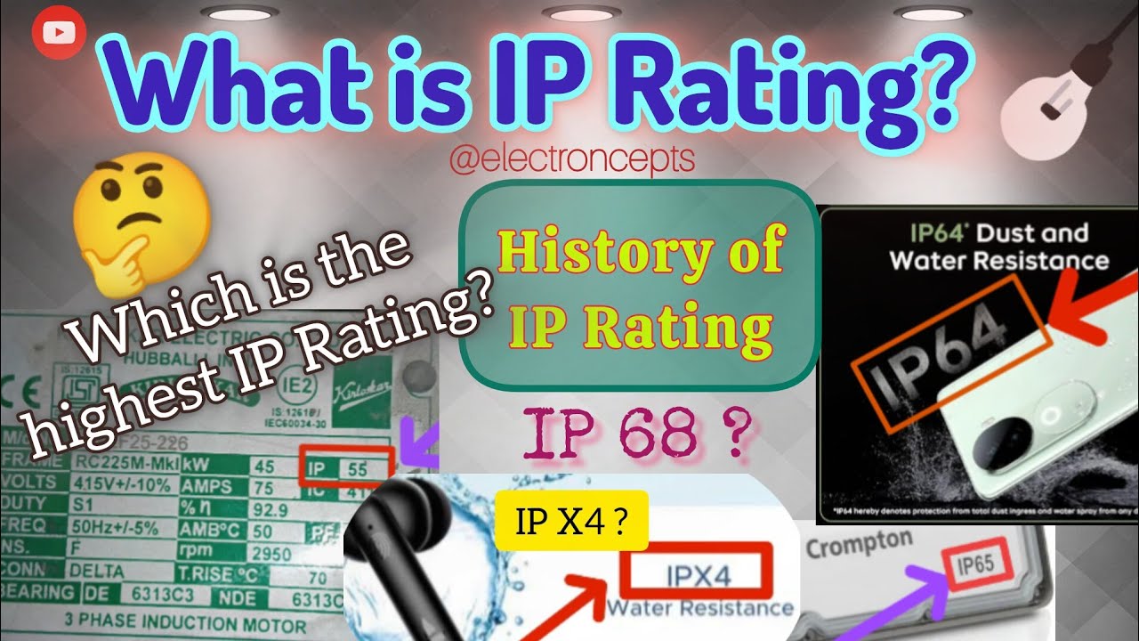 Ingress Protection What is IP RATING? History! The highest IP Rating! IP44 IP65 IP68 IP69K IPX4 IP55