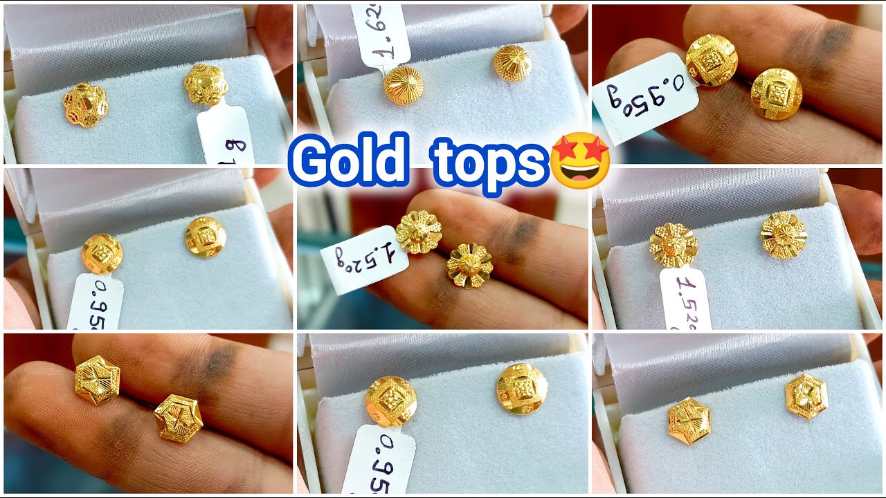Light weight Gold Earrings collection 😍 / sabse kam weight me / Maa Durga jewellers