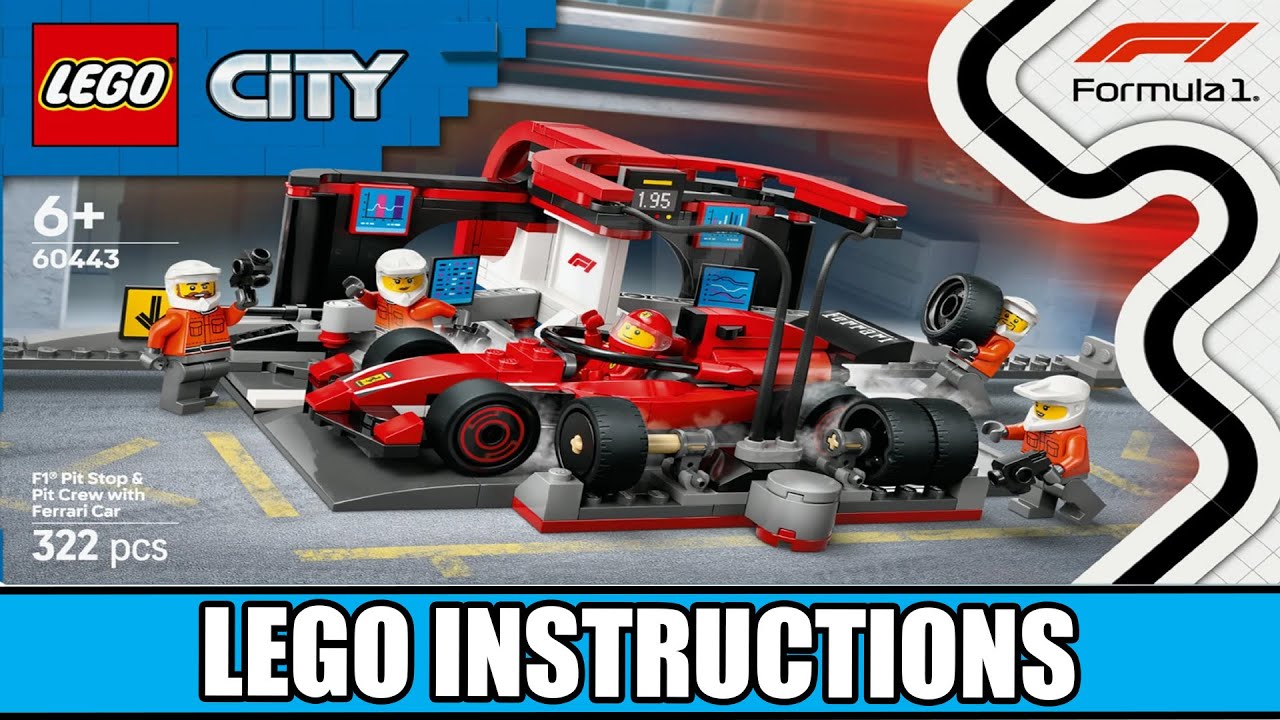 LEGO Instructions - City - 60443 - F1 Pit Stop & Pit Crew with Ferrari Car - Formula 1