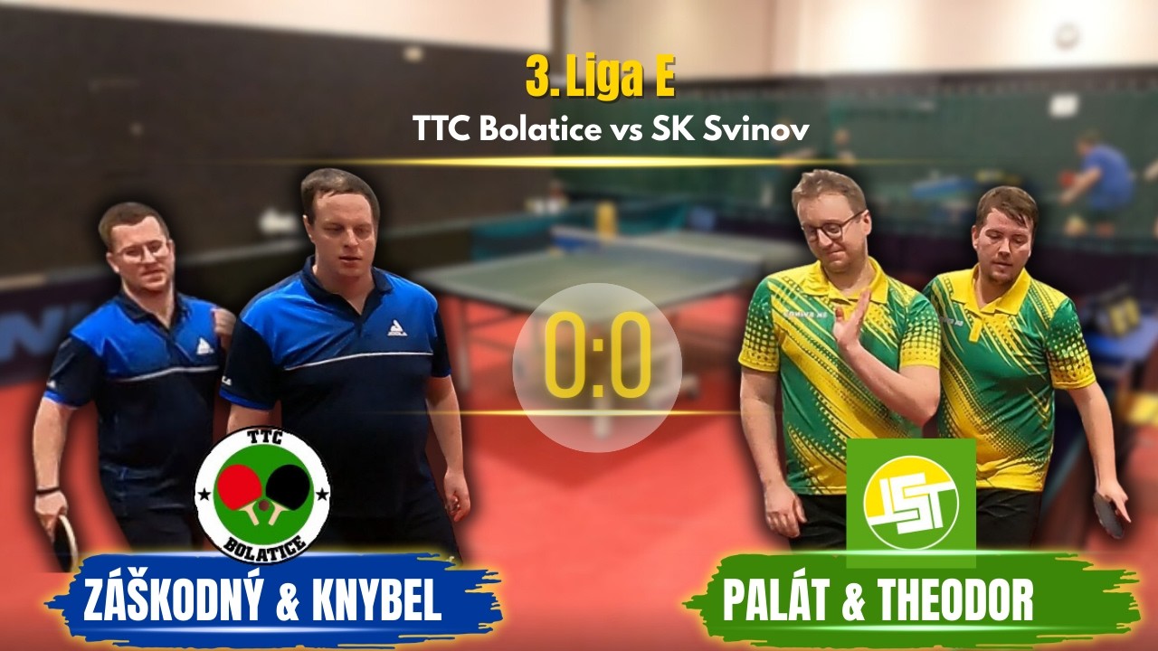 3LE TTC Bolatice SK Svinov Knybel Kamil Záškodný Marek Palát Petr Theodor Filip