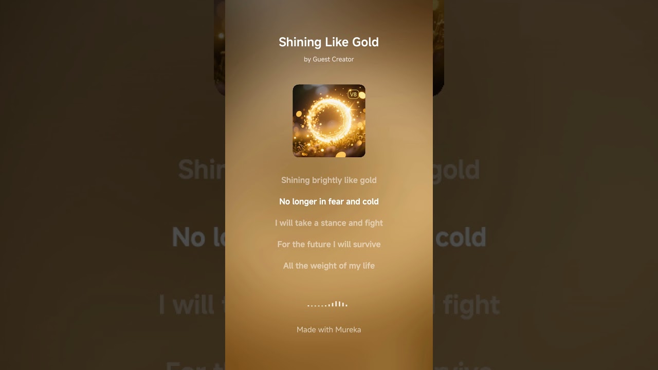 Shining Like gold lyrics video 