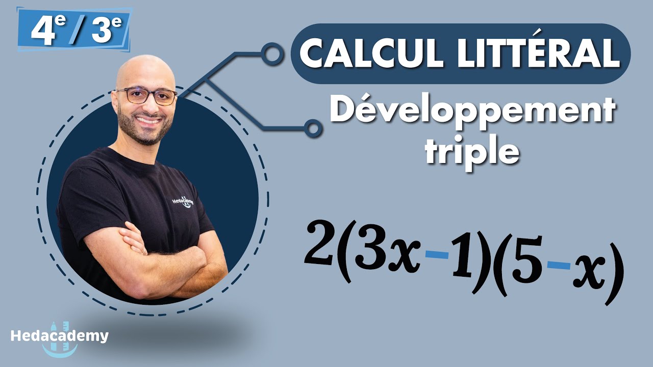 Développement triple 2(3x - 1)(5 - x)