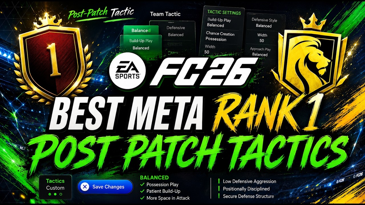 FC 26 *ПОСЛЕ ПАТЧА* 15-0 Лучший рейтинг меты 1 (4411/4213/451) Пользовательская тактика