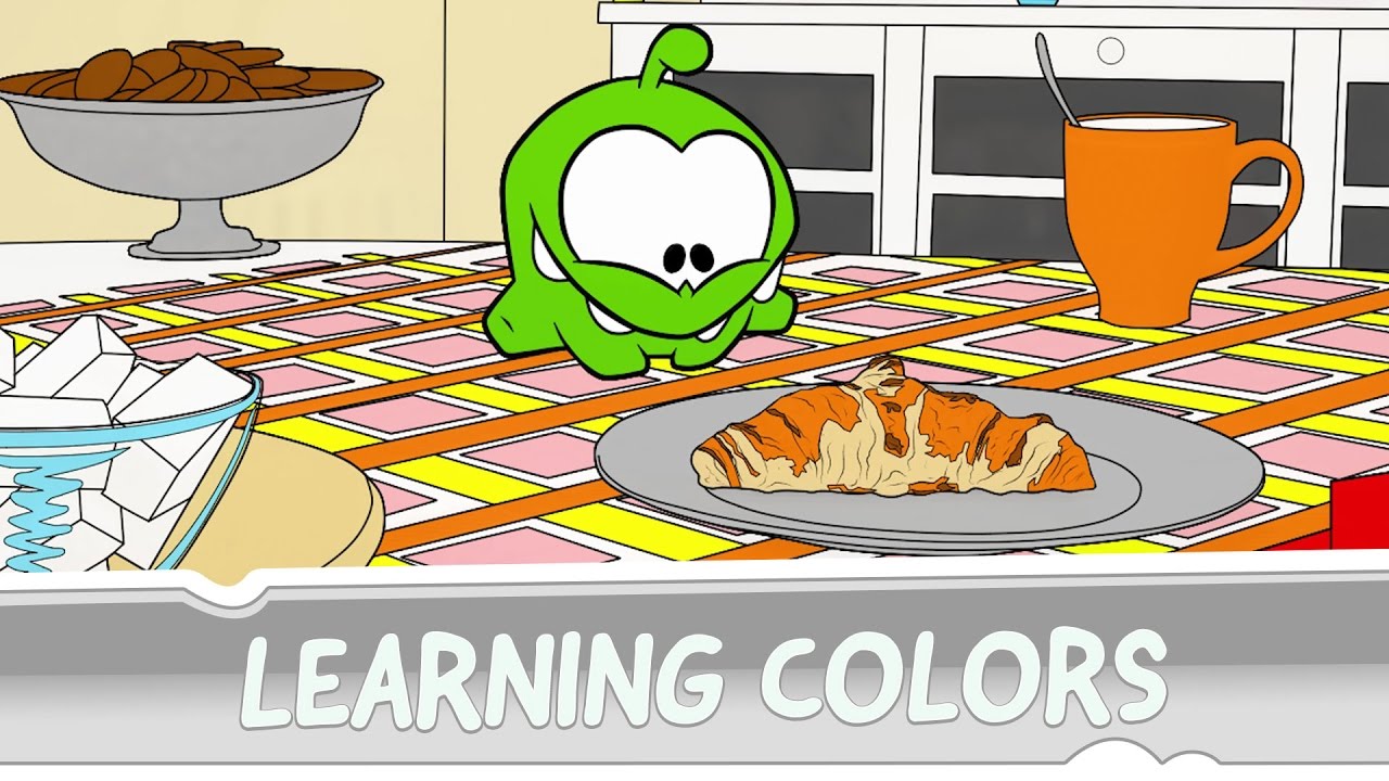 Learning colors with Om Nom - Coloring Book - Favorite Food
