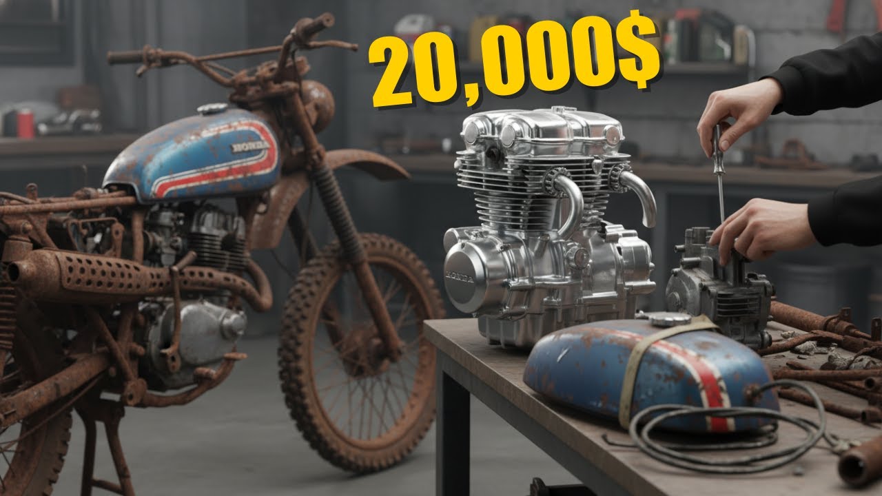 Restoring a Rusty Vintage Honda Motorcycle | Full Rebuild Journey Begins