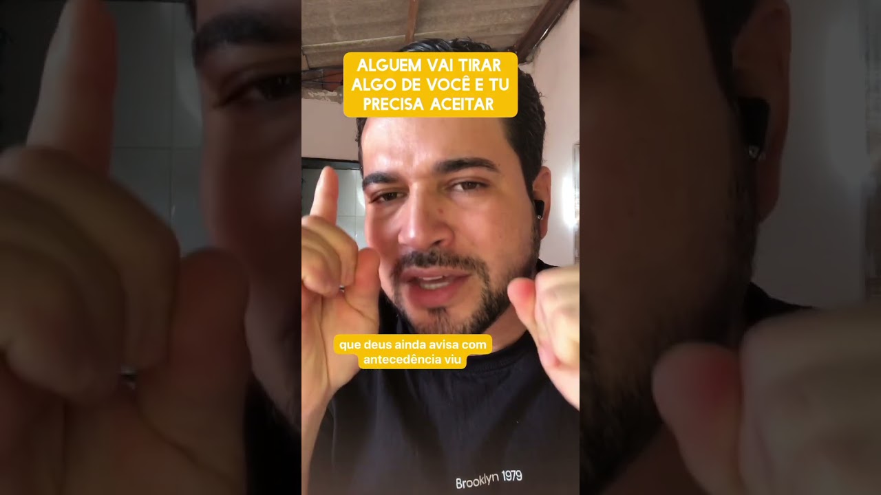 Alguém vai tirar algo de você e tu precisa aceitar 
