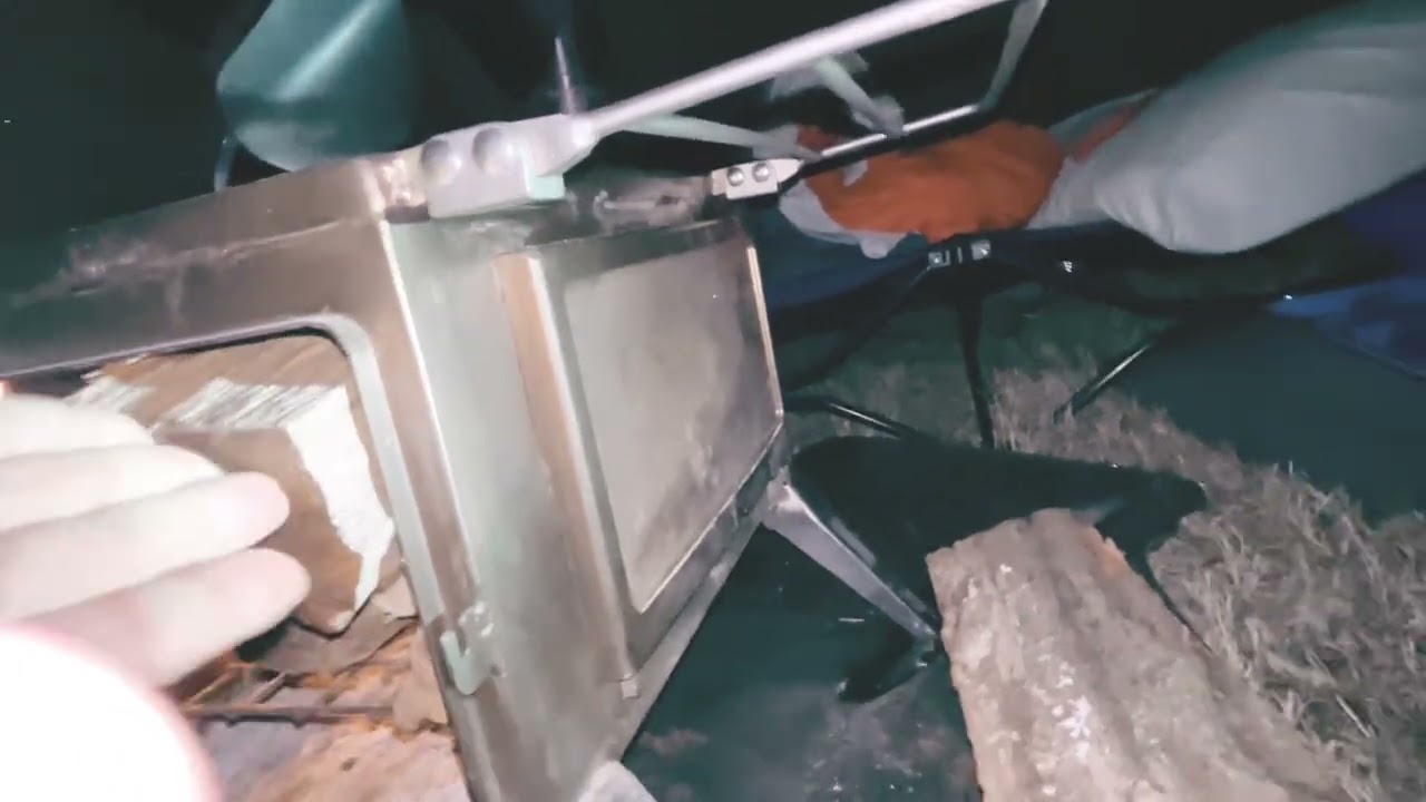 Starting a wood stove in a freezing hot tent 