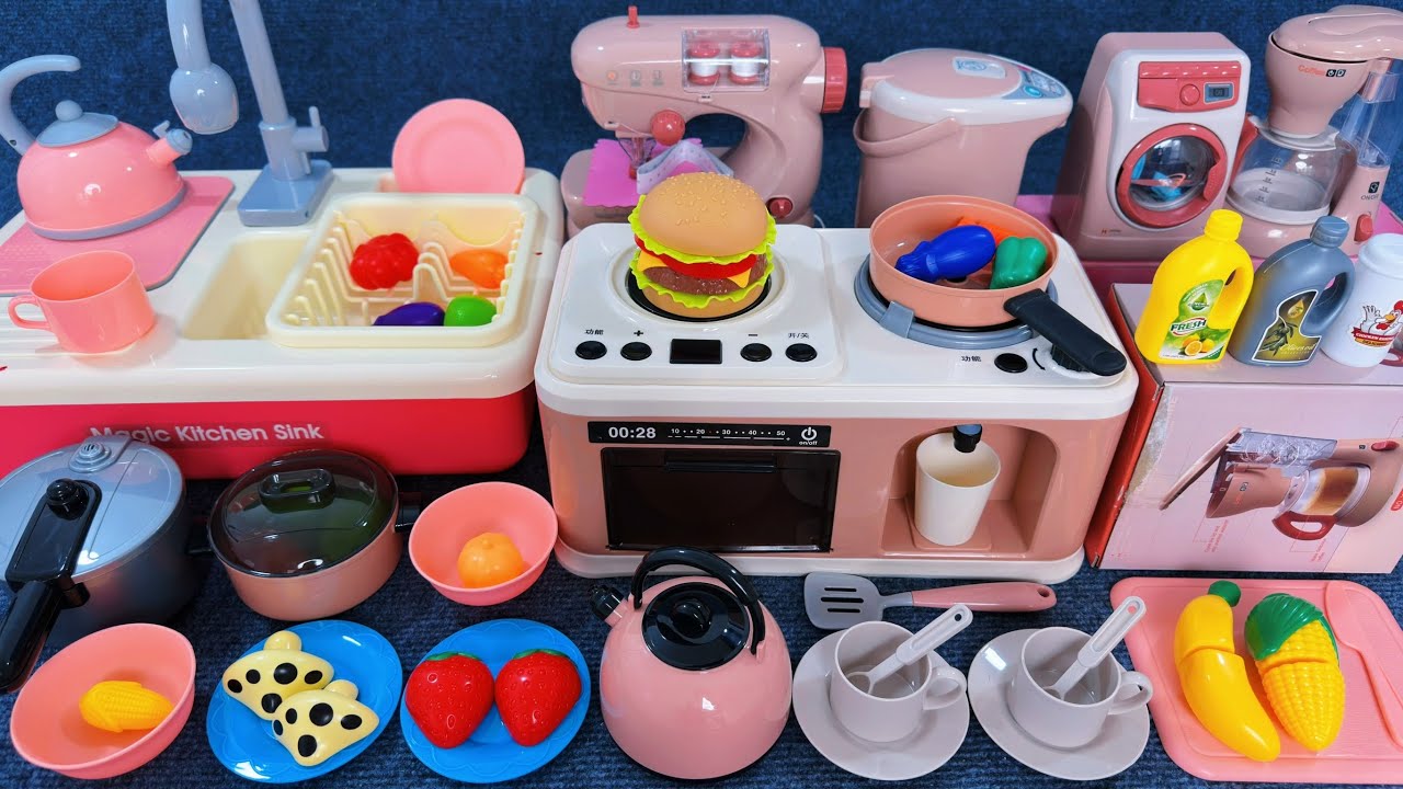 13 Minutes Satisfying with Unboxing Automatic Kitchen Appliance Playset ASMR | Review Toys