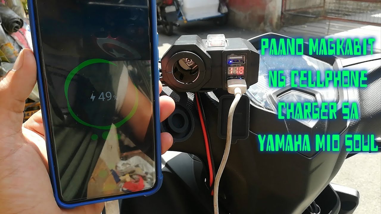 INSTALLING CELLPHONE CHARGER AND VOLTMETER ON YAMAHA MIO SOUL i125S