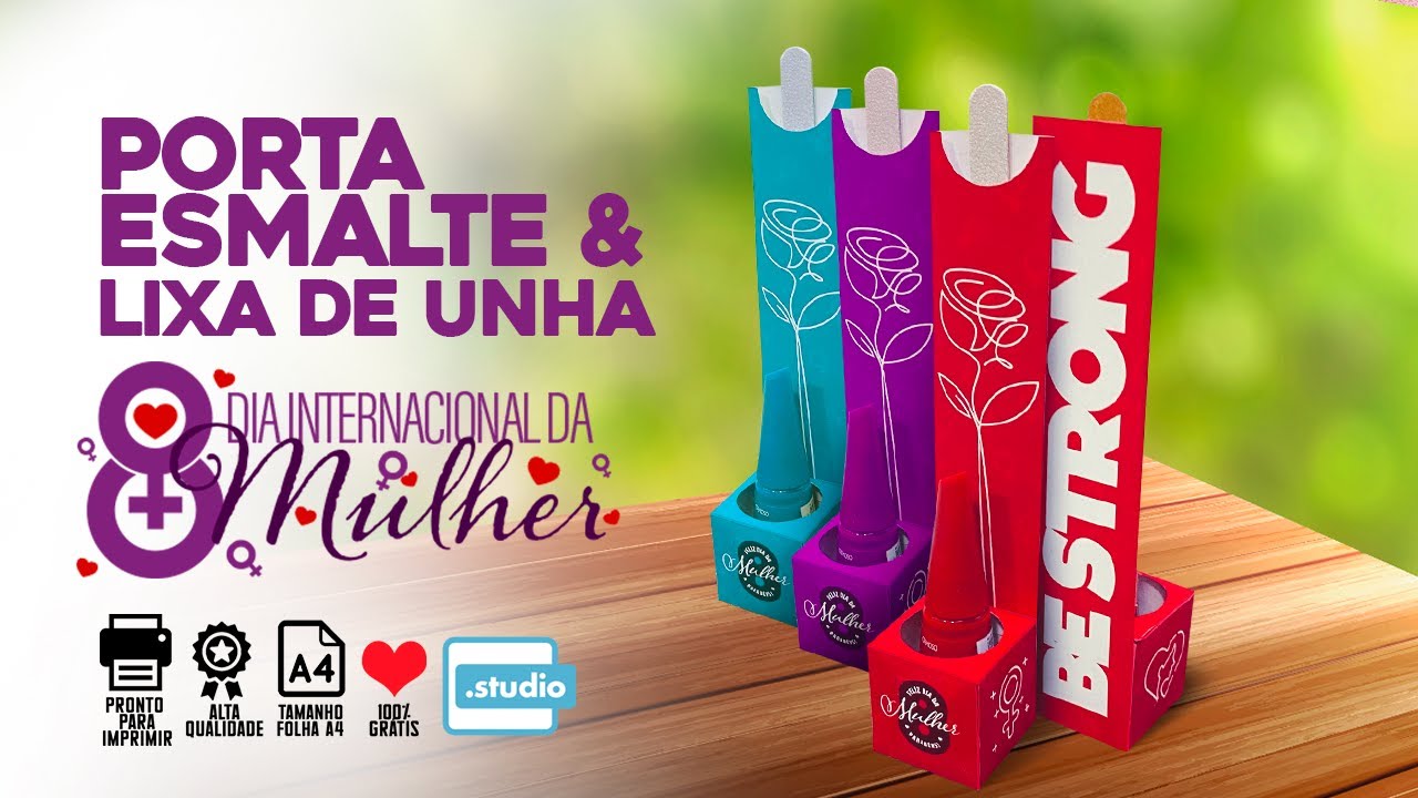Porta Esmalte e Lixa de Unha - Como Montar