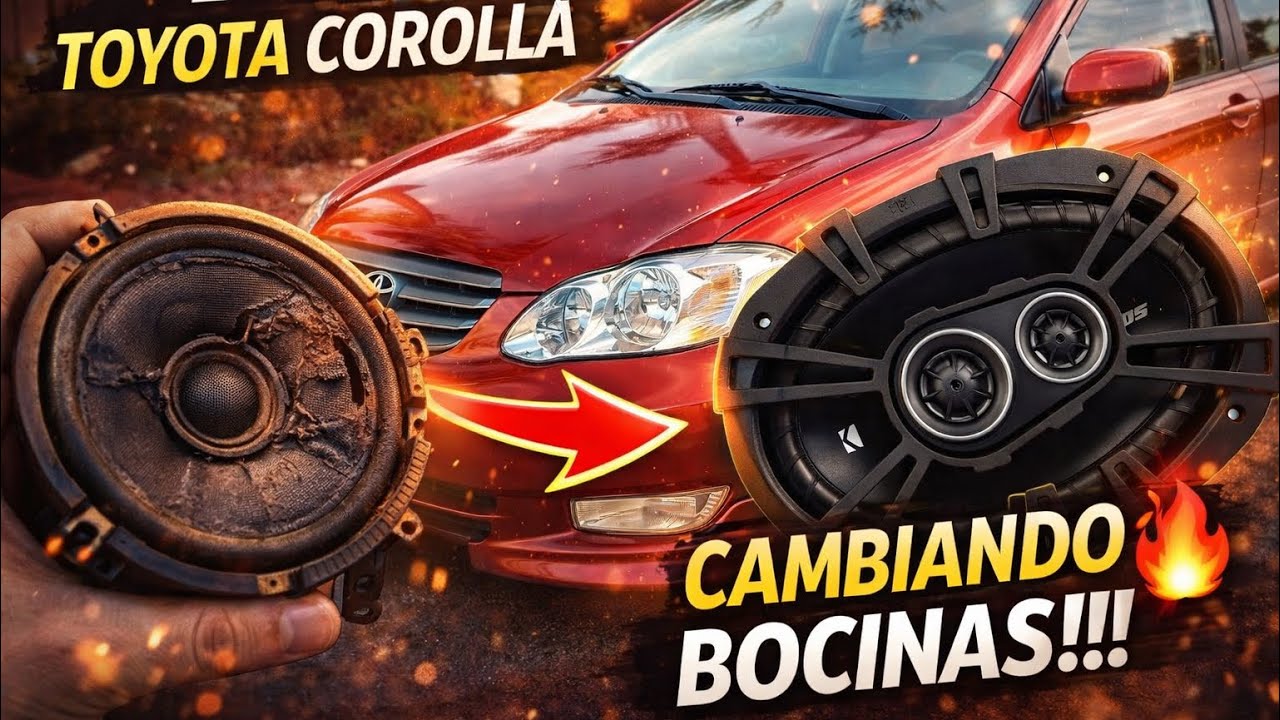 Instalando speakers traseros a Toyota Corolla 2003🔧🔩