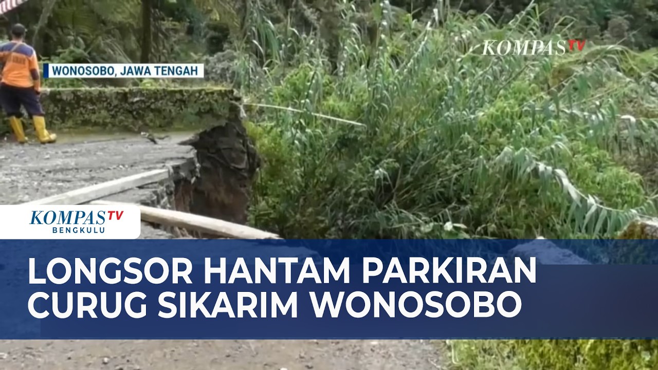 Longsor Hantam Parkiran Curug Sikarim Wonosobo