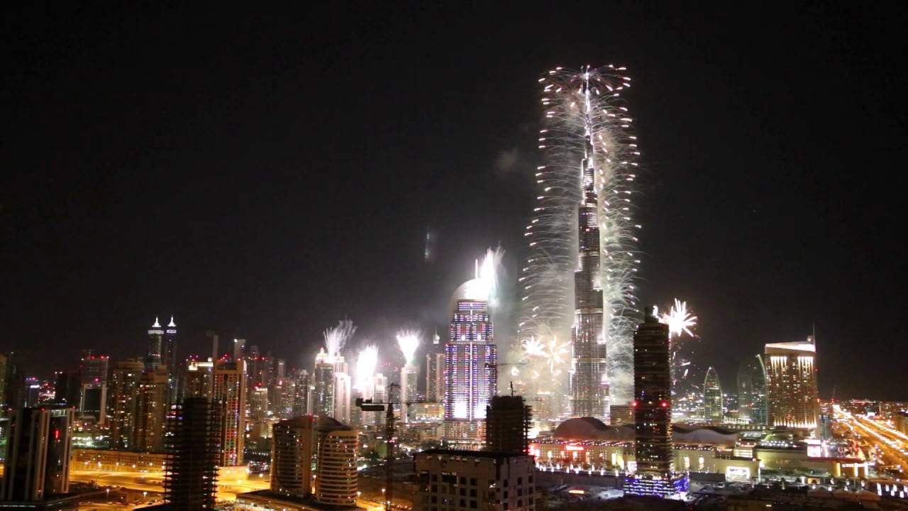 Only in Dubai Burj Khalifa 2016 New Year Fireworks