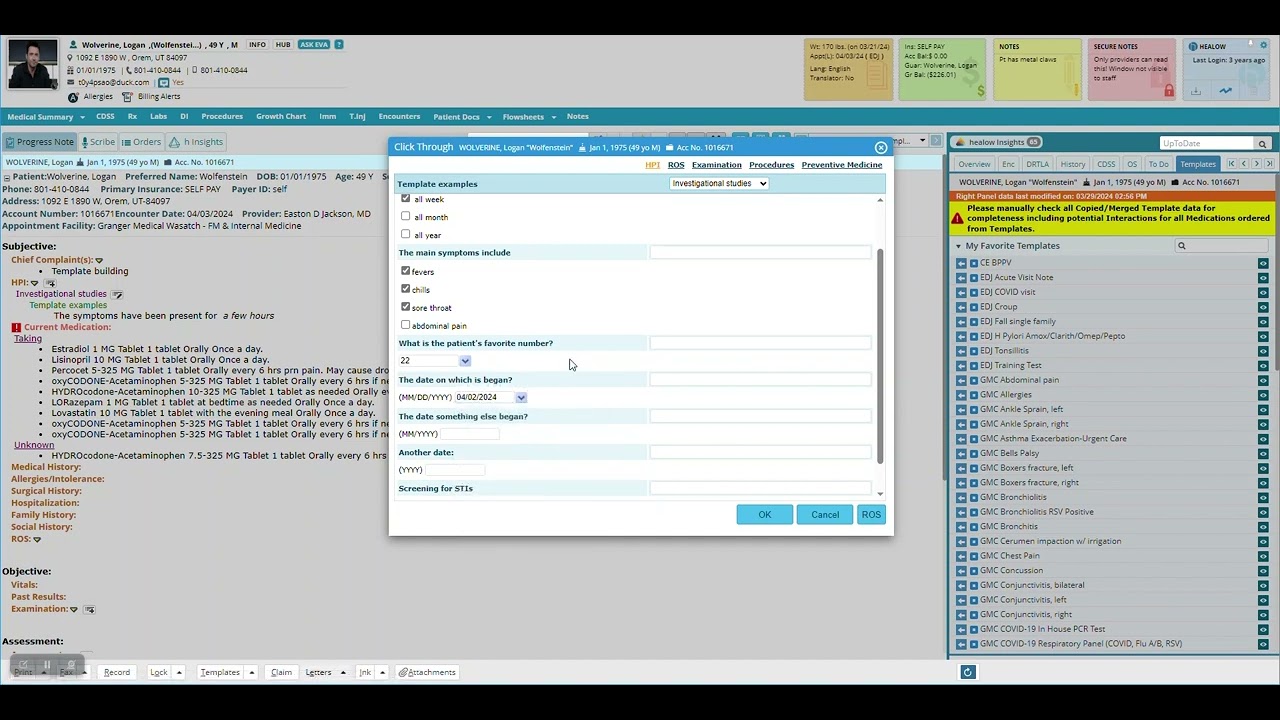Creating Structured Templates in eClinicalWorks V12