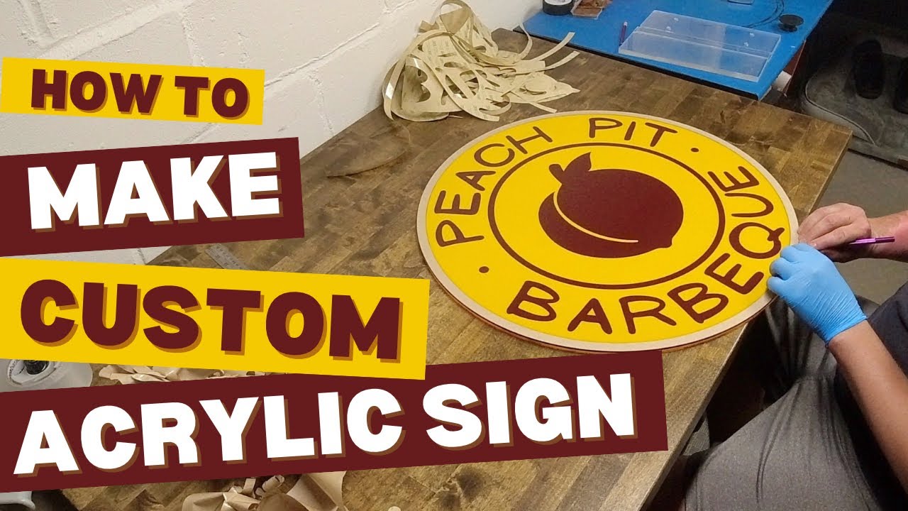 How to make a Custom Acrylic Sign / Custom Laser Cut Sign / Small Business Sign / Glowforge Acrylic