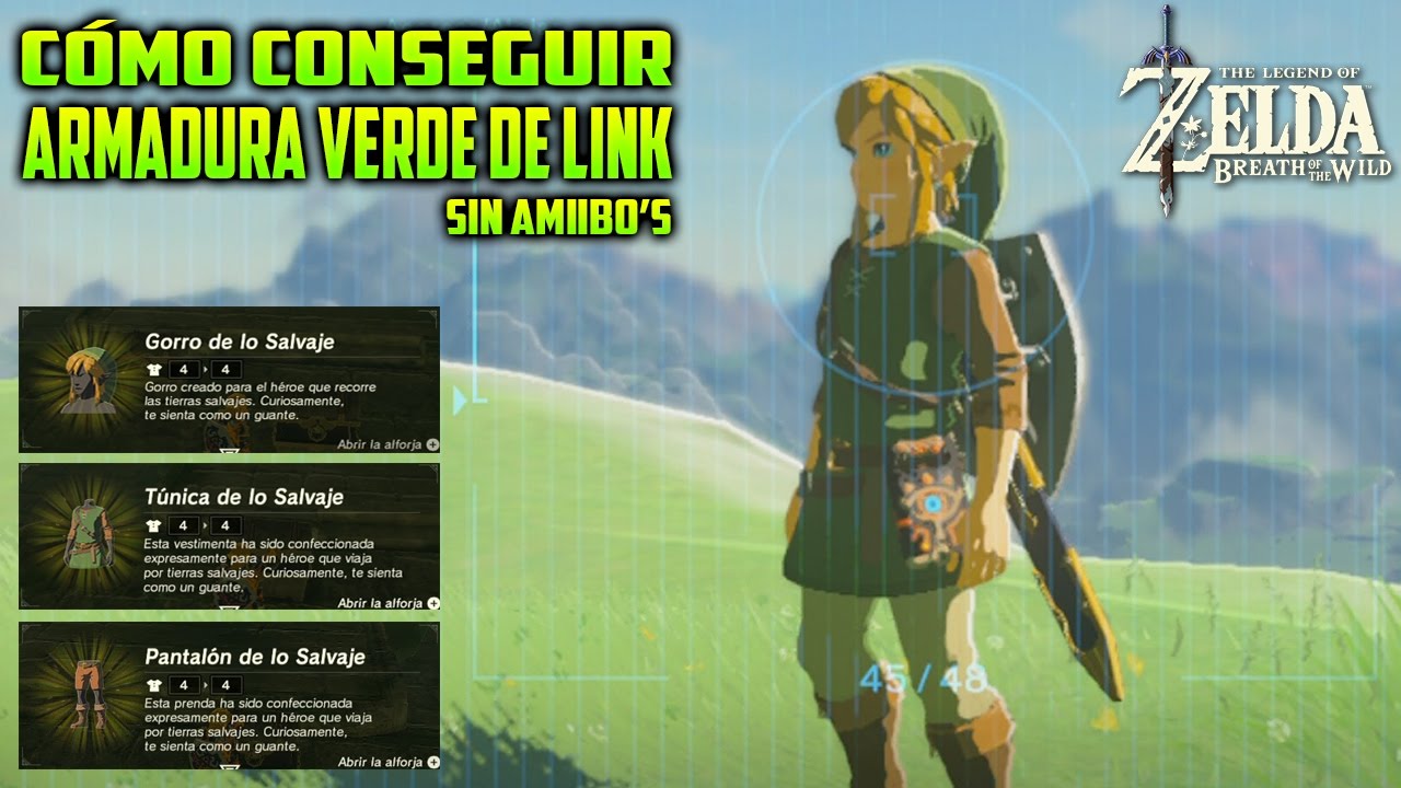 CÓMO CONSEGUIR 😲 ARMADURA VERDE DE LINK SIN AMIIBO'S | LEGEND OF ZELDA: BREATH OF THE WILD