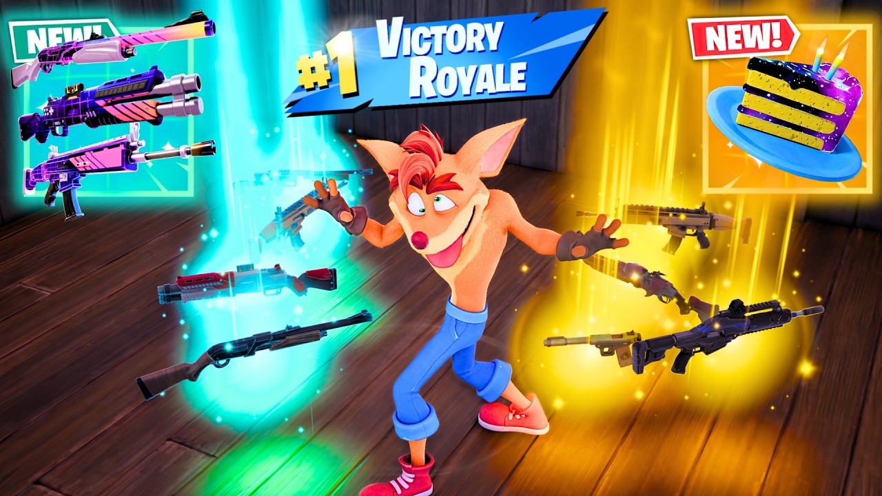 CRASH BANDICOOT vs NEW MYTHIC'S CHALLENGE (NEW!! Fortnite Chapter 7 Season 4)