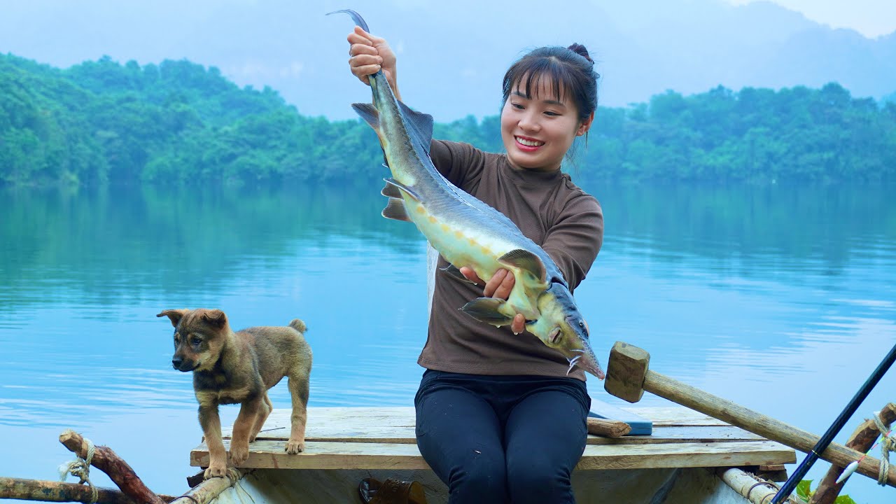 A Special Fishing Day: Catching a Rare Sturgeon on the Lake