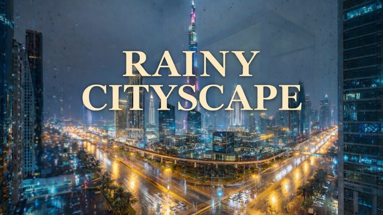Rainy Cityscape – 1940’s Retro Jazz Vibes | 1 Hour