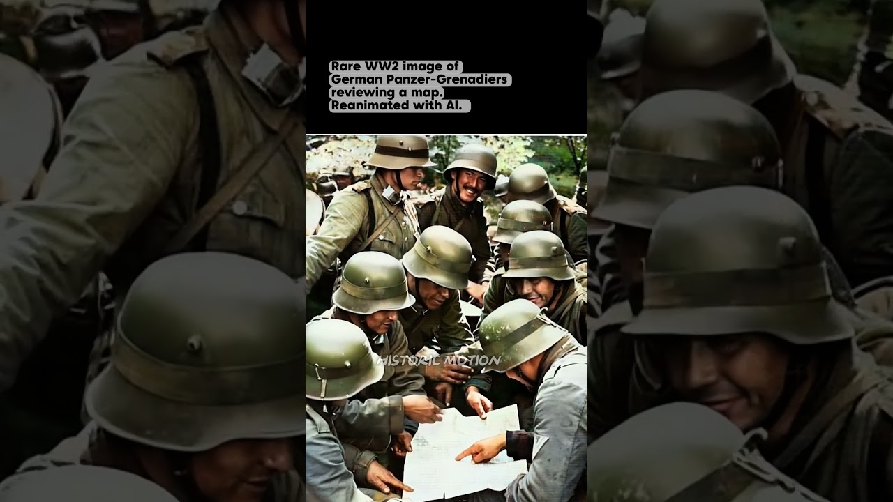 WW2 Brought to Life : German Panzer Grenadiers Study the Map