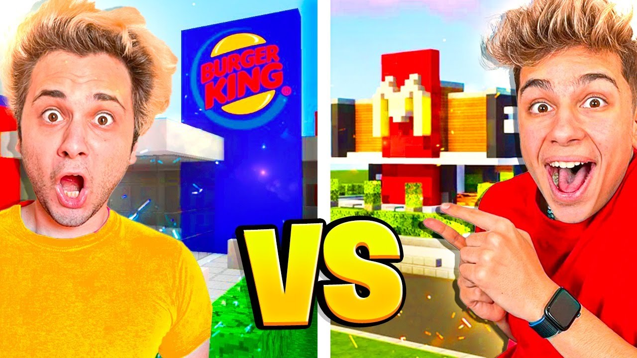 CASA MC DONALD'S CONTRO CASA BURGER KING CON OCTY SU MINECRAFT!