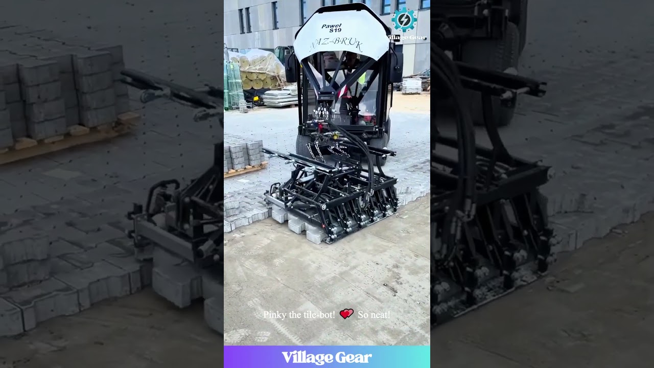 Paving Bricks Level: GOD MODE! 🧱🤖 These Robots are WILD! #construction #robotics #satisfying #tech
