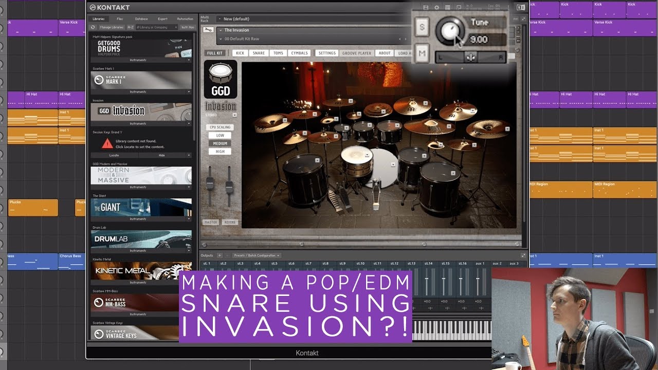 Processing an Invasion snare to work in Pop/EDM.