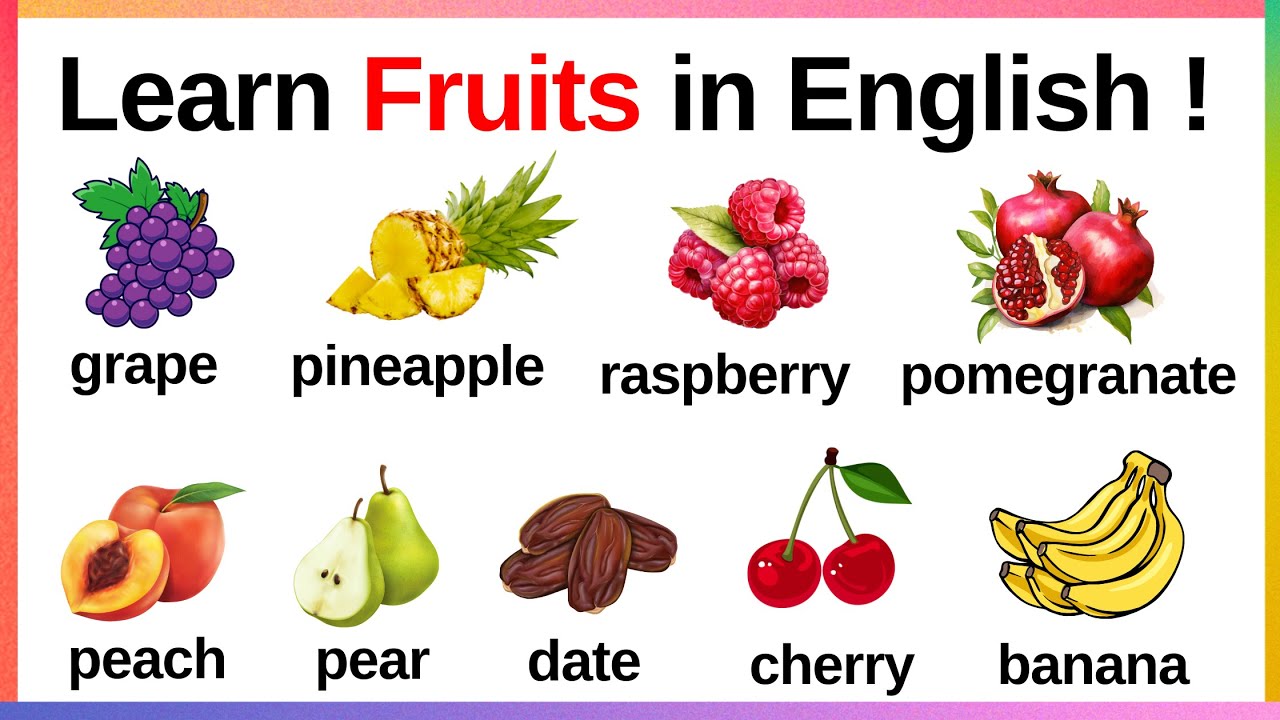 Easy English Sentences with Fruits 🍇Improve Your English (A1–A2)#LearnEnglish #English