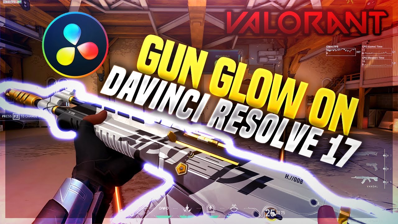 VALORANT Gun Glow Effect | Davinci Resolve 17 | No plugins required!