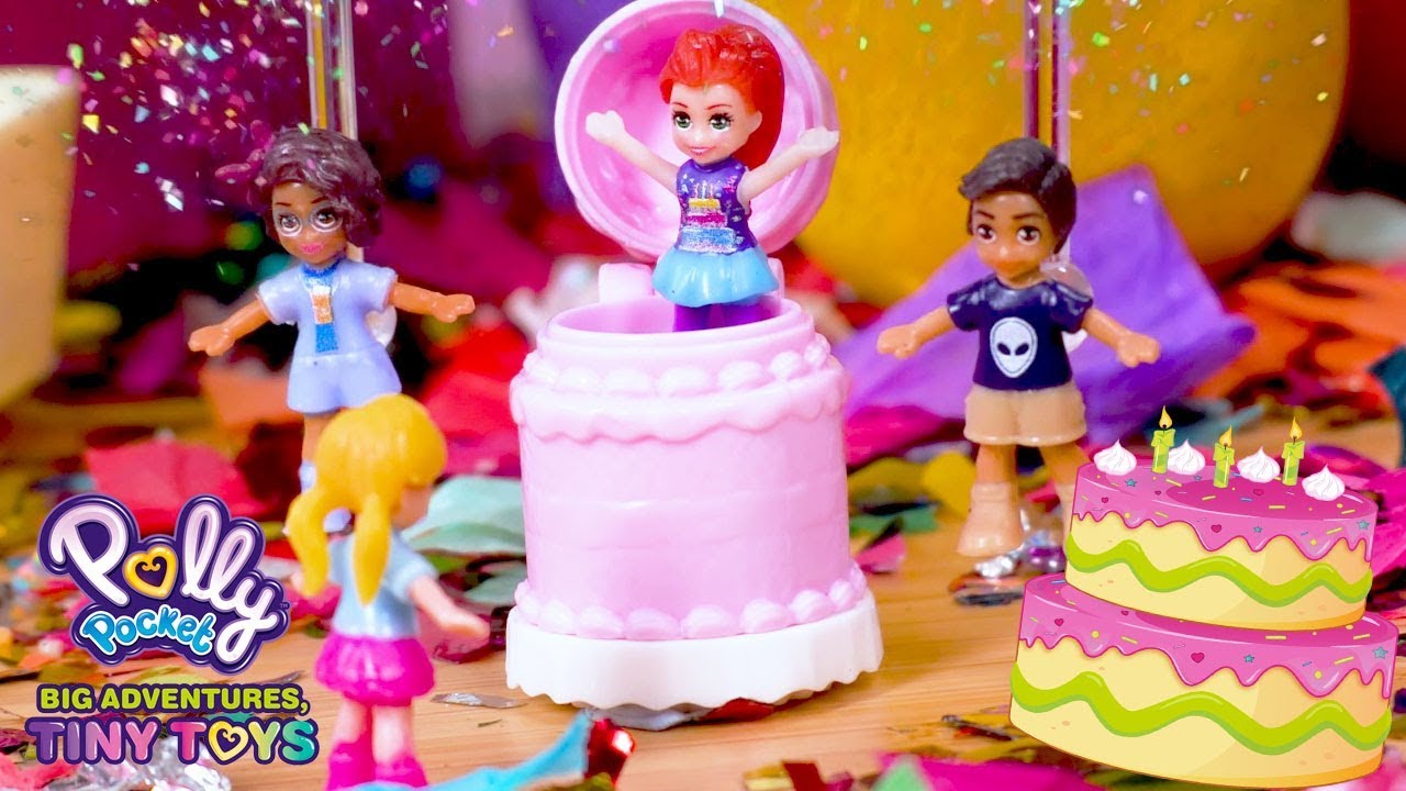 Party Planner 💜🎂Polly Pocket Toy Play | Polly Pocket