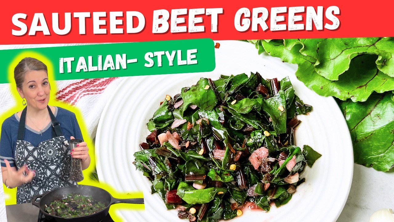 Sauteed Beet Greens Italian-style! Don't Toss the Leaves Out - Do this Instead!