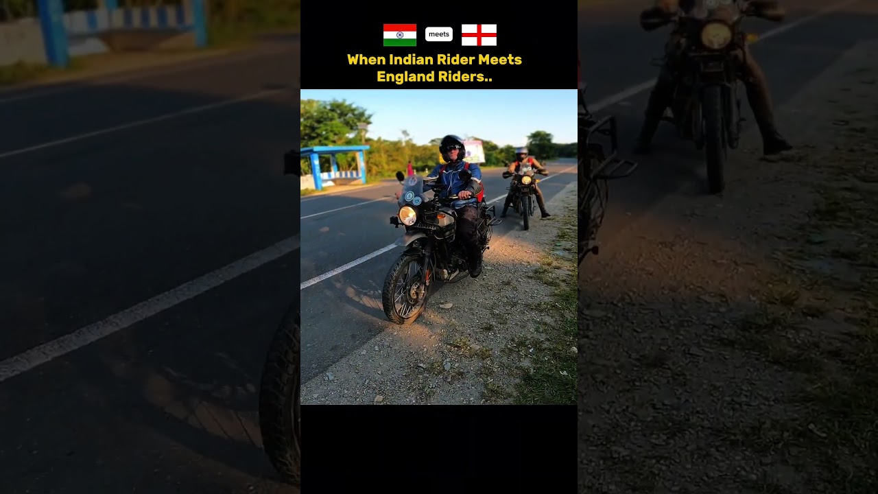 Indian Biker Meets England Riders 😮 #shorts