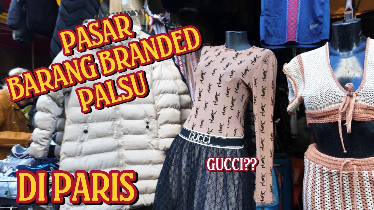 Sepedaan ke pasar barang branded palsu di Paris ~ Rok nya Gucci atasannya YSL