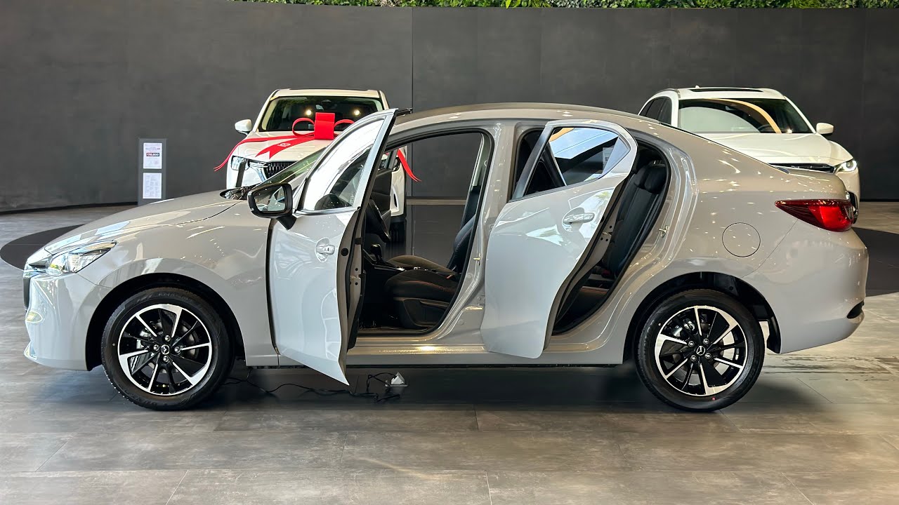Mazda 2 sport edition gray 2024 luxury small car exterior and interior