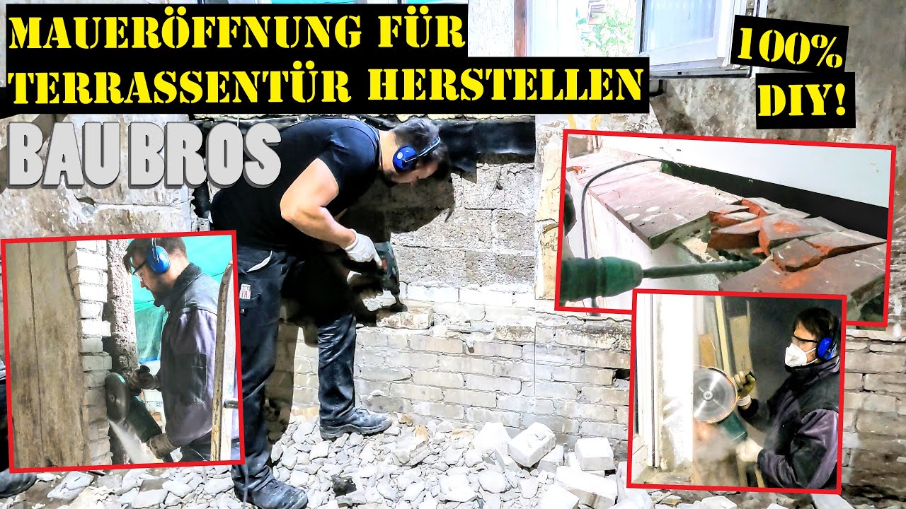 Fenster ausbauen & Wandausschnitt vergrößern - Maueröffnung für Terrassentür herstellen
