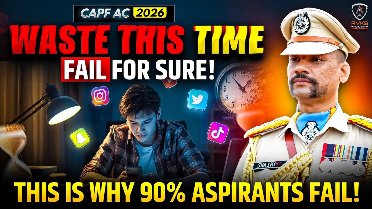 Don't Waste Time | CAPF AC 2026 PREPARATION & MOTIVATION | TIME MANAGEMENT FOR CAPF AC 2026 EXAM