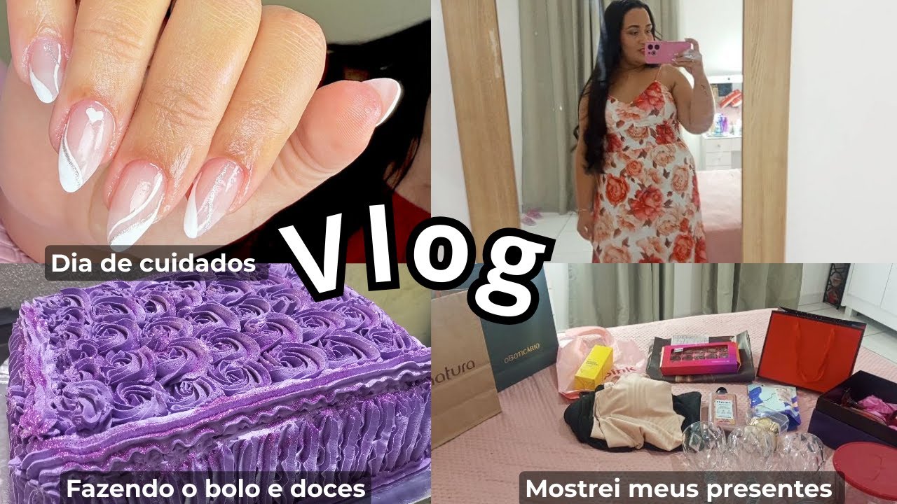 VLOG: Meu aniversário | Fiz o bolo e doces, mostrei os presentes...